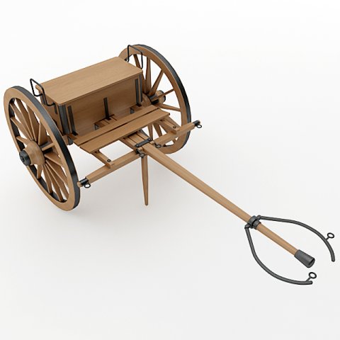napoleon model 1841 6 pounder limber 3D Model .c4d .max .obj .3ds .fbx .stl .blend 