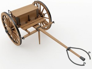 napoleon model 1841 6 pounder limber 3D Model