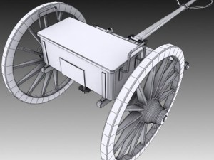 napoleon model 1841 6 pounder limber 3D Model