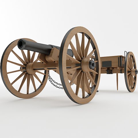 napoleon m1841 6 pounder collection Modelo 3D .c4d .max .obj .3ds .fbx .stl .blend 