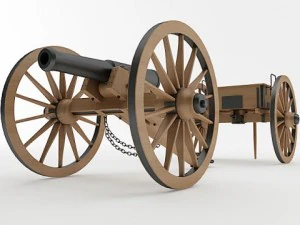 Napoleon M1841 6-Pf&uuml;nder-Sammlung 3D Modell