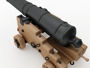 24 pounder naval cannon Modelo 3D