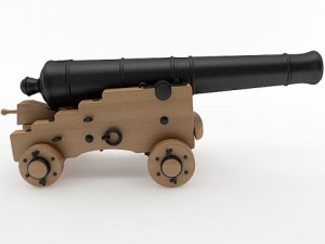 24 pounder naval cannon Model 3D