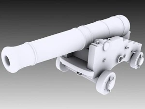 24 pounder naval cannon 3D Model
