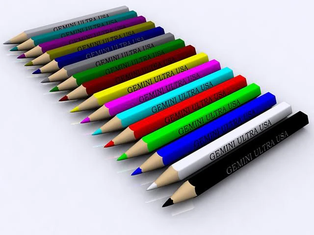 colored pencils 3D Model .c4d .max .obj .3ds .fbx .stl .blend