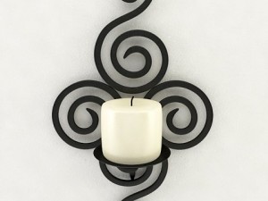 wall sconce iron candle holder 3D Model