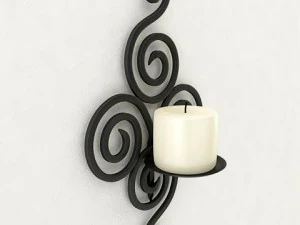 wall sconce iron candle holder 3D Model