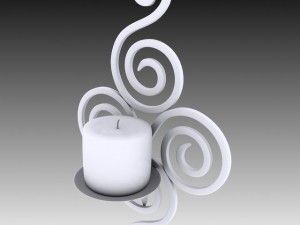 wall sconce iron candle holder Model 3D