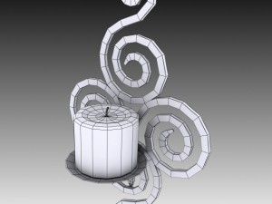 wall sconce iron candle holder Model 3D