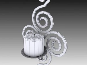 wall sconce iron candle holder 3D Model