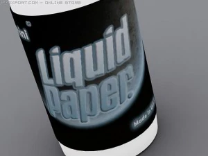 liquid paper 3D Model