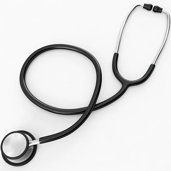 stethoscope 3D Model .c4d .max .obj .3ds .fbx .stl .blend 