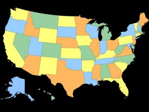 3d united states of america map Modelo 3D