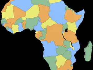 Mappa dell'Africa Modello 3D