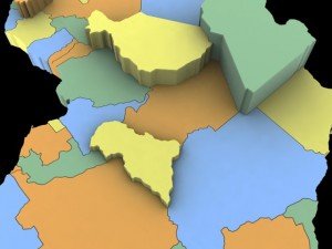 Africa map Modelo 3D