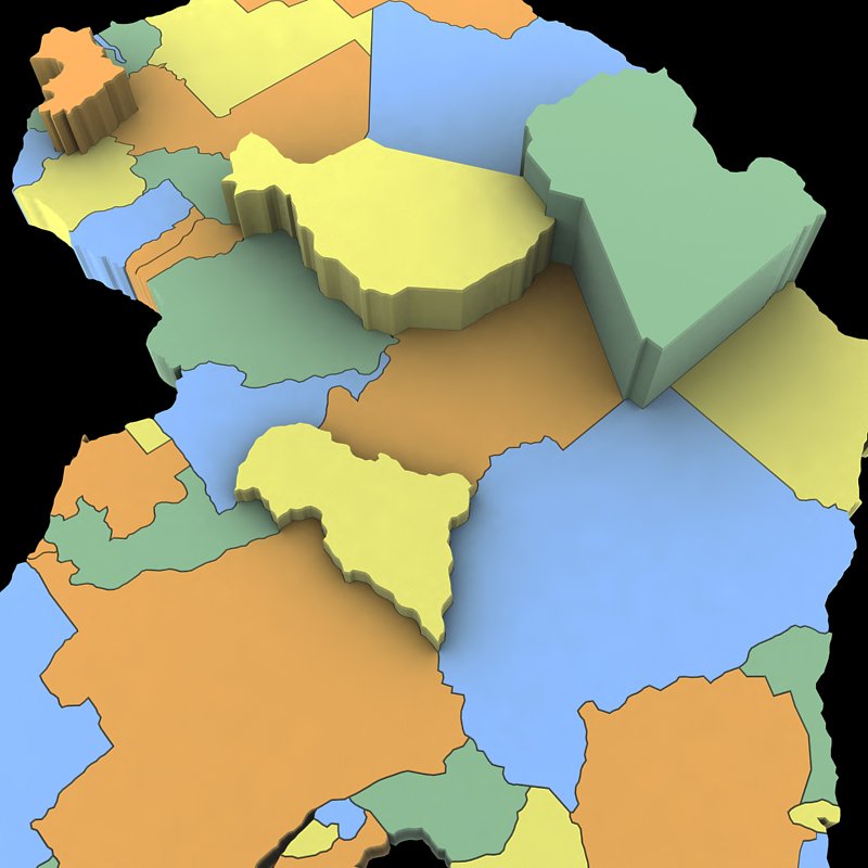 Карта 3 д модель