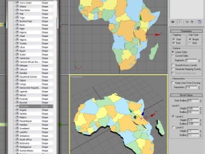 Africa map Modelo 3D