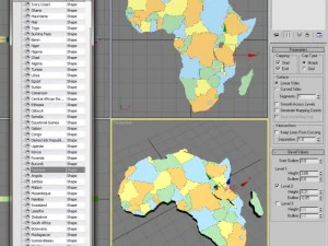 mapa de &aacute;frica Modelo 3D