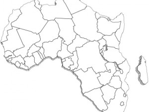Africa map Modelo 3D
