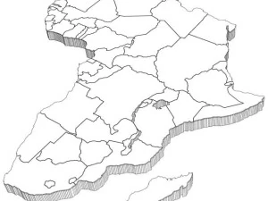 mapa de &aacute;frica Modelo 3D