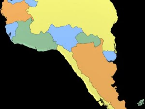 Mappa del Sud America Modello 3D