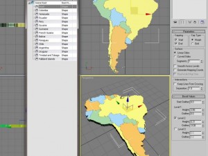 South america map Modello 3D