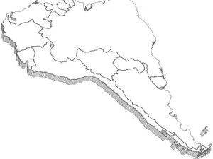 South america map 3D Model