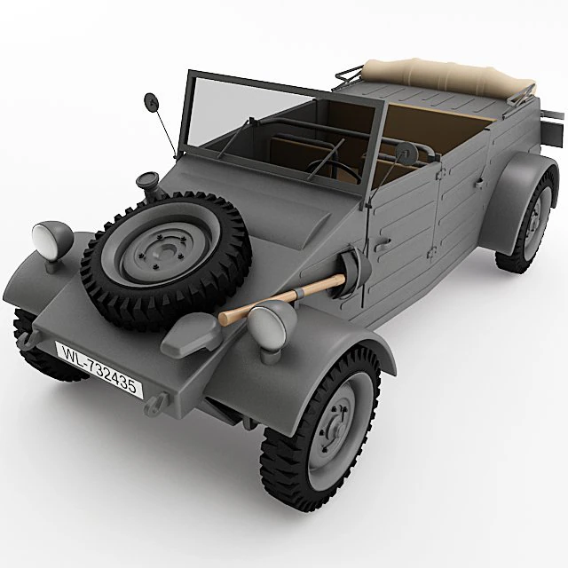 kubelwagen 3D Model .c4d .max .obj .3ds .fbx .stl .blend