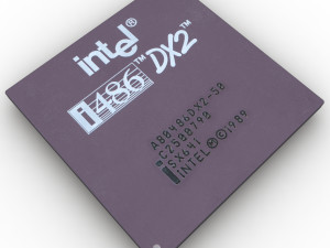 i486 dx2 cpu processor 3D मॉडल