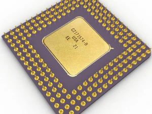 i486 dx2 सीपीयू प्रोसेसर 3D मॉडल