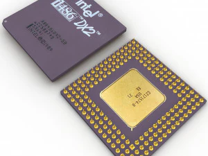 i486 dx2 सीपीयू प्रोसेसर 3D मॉडल
