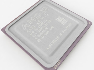 amd k6-2 cpu 3D 模型