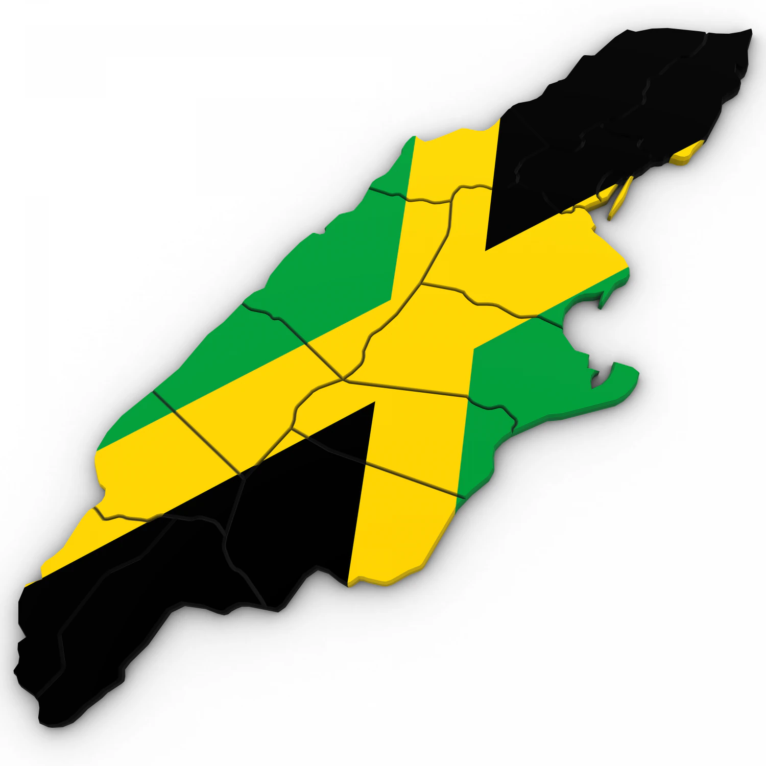 3d political map of jamaica 3D Model .c4d .max .obj .3ds .fbx .stl .blend 