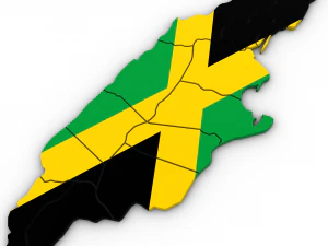 ジャマイカの 3 d 政治地図 3Dモデル