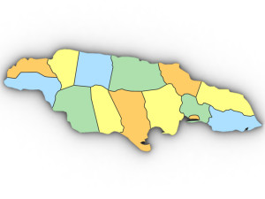 3d political map of jamaica Modèle 3D
