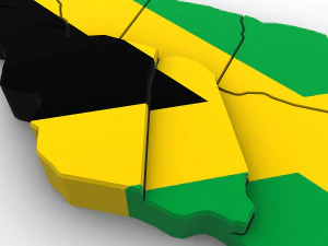 3d political map of jamaica 3D Model