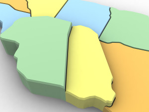3d political map of jamaica Modèle 3D