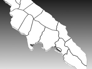3d political map of jamaica Modèle 3D