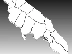 3d political map of jamaica 3D Model