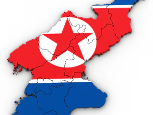 3D политическая карта Северной Кореи 3D Модель