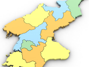 3d political map of north korea Modelo 3D
