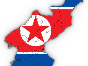 3D политическая карта Северной Кореи 3D Модель