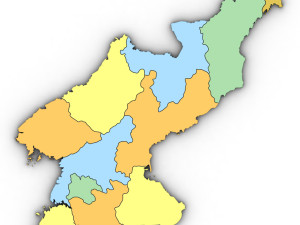 3d political map of north korea Modelo 3D