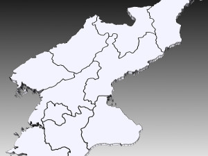 3d political map of north korea Modelo 3D