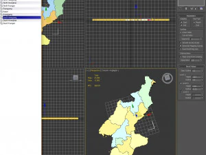 3D политическая карта Северной Кореи 3D Модель