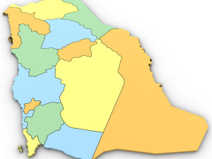 3d political map of saudi arabia Modelo 3D