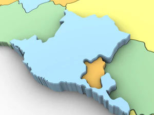 3d political map of saudi arabia 3D Model