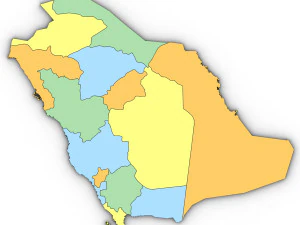 3d political map of saudi arabia 3D Model