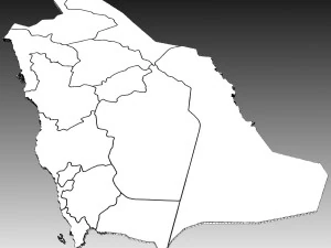 3d political map of saudi arabia 3D Model
