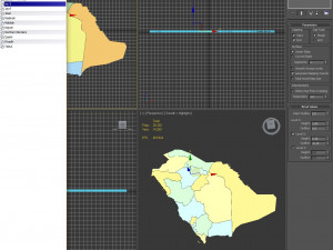3d political map of saudi arabia Modelo 3D